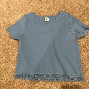 Brandy Melville baby blue crop top